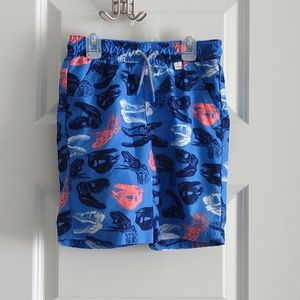 Cat & Jack Boys Dinosaur Swim Shorts, Size Small(6/7)